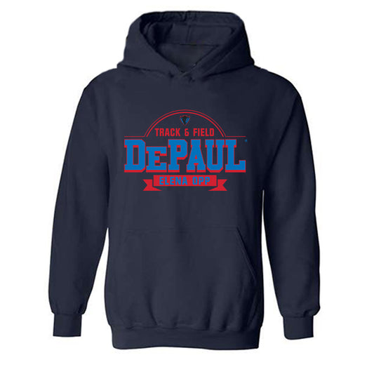 DePaul - NCAA Women's Track & Field : Elena Opp - Classic Fashion Shersey Hooded Sweatshirt-0