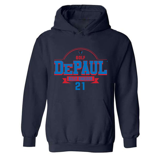 DePaul - NCAA Men's Golf : Billy Gneiser - Classic Fashion Shersey Hooded Sweatshirt-0