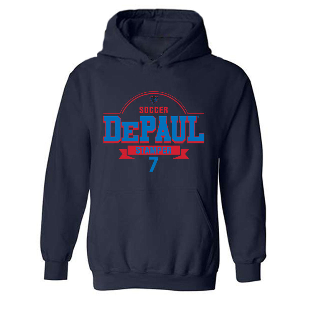 DePaul - NCAA Women's Soccer : Marin Stamper - Classic Fashion Shersey Hooded Sweatshirt-0