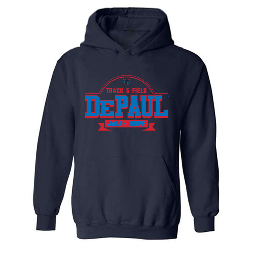DePaul - NCAA Women's Track & Field : Jaiah Hopf - Classic Fashion Shersey Hooded Sweatshirt-0