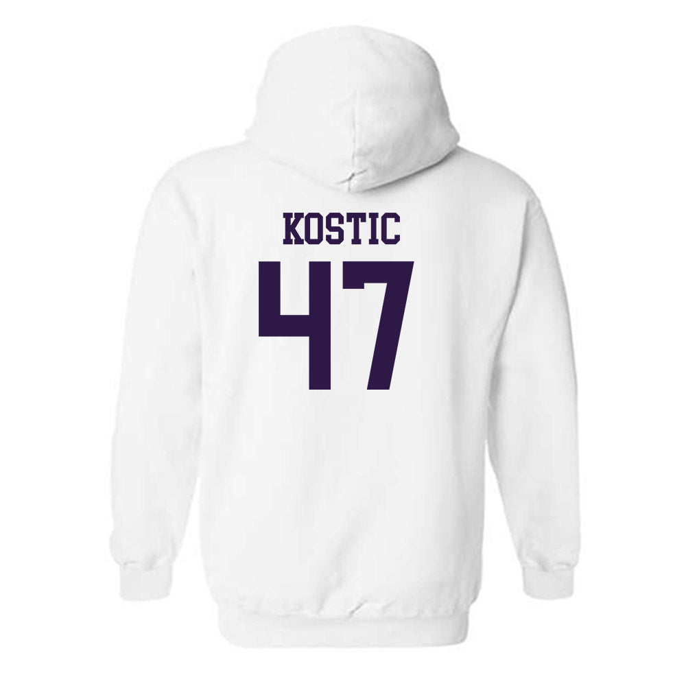 Kansas State - NCAA Men's Basketball : Andrej Kostic - Classic Shersey Hooded Sweatshirt-1
