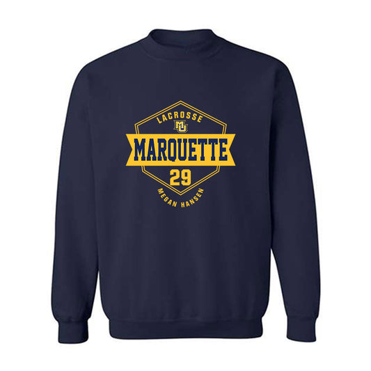 Marquette - NCAA Women's Lacrosse : Megan Hansen - Fashion Shersey Crewneck Sweatshirt-0
