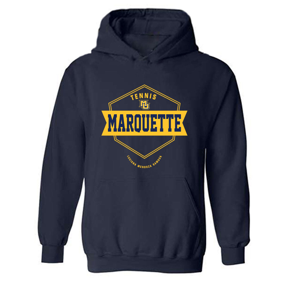 Marquette - NCAA Women's Tennis : Luciana Mendoza Gamboa - Fashion Shersey Hooded Sweatshirt-0