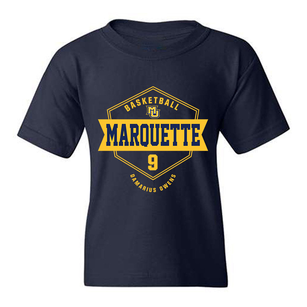 Marquette - NCAA Men's Basketball : Damarius Owens - Fashion Shersey Youth T-Shirt-0