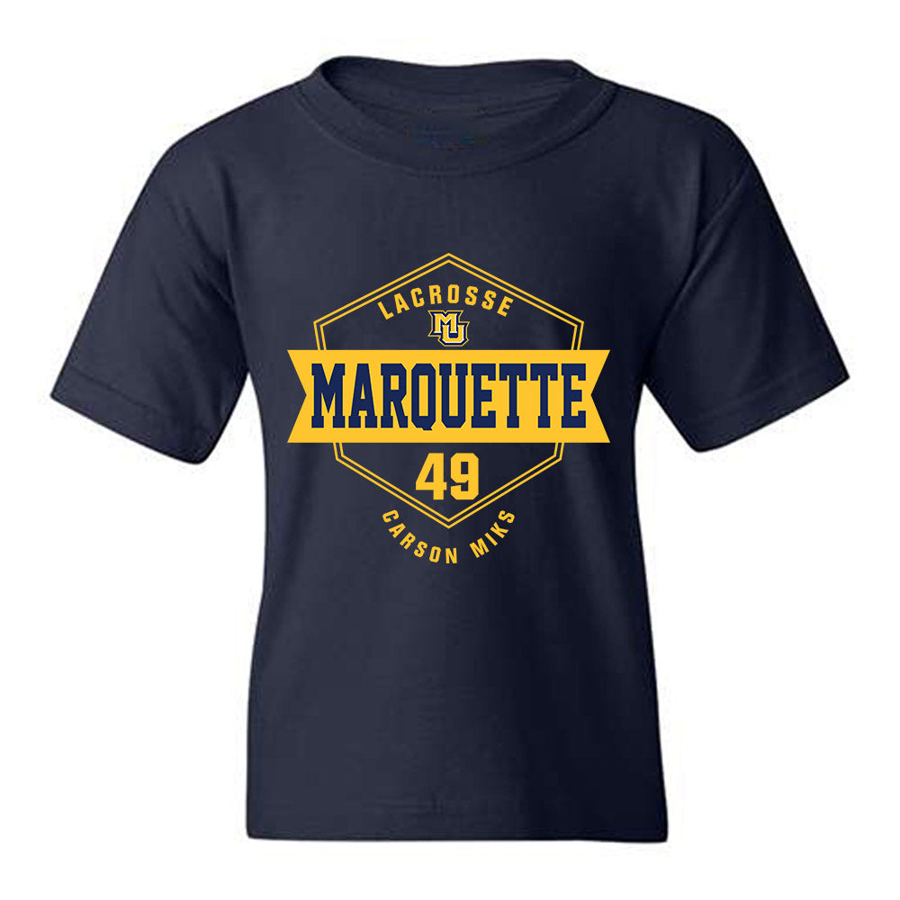 Marquette - NCAA Men's Lacrosse : Carson Miks - Fashion Shersey Youth T-Shirt-0
