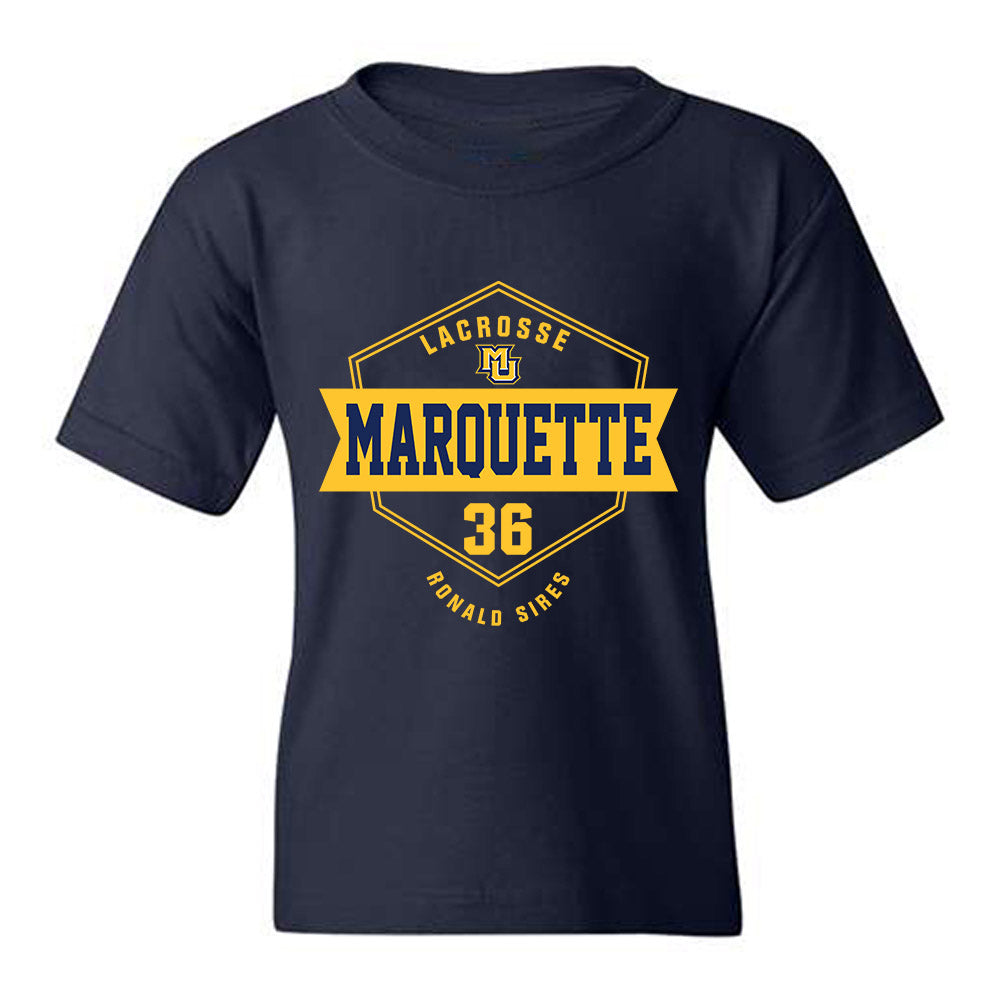 Marquette - NCAA Men's Lacrosse : Ronald Sires - Fashion Shersey Youth T-Shirt-0