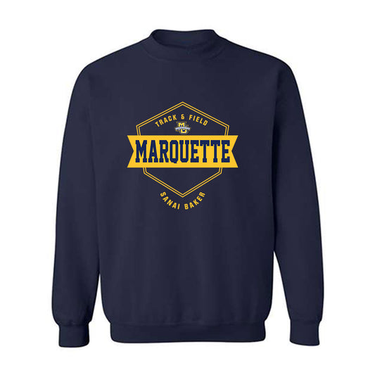 Marquette - NCAA Women's Track & Field : Sanai Baker - Fashion Shersey Crewneck Sweatshirt