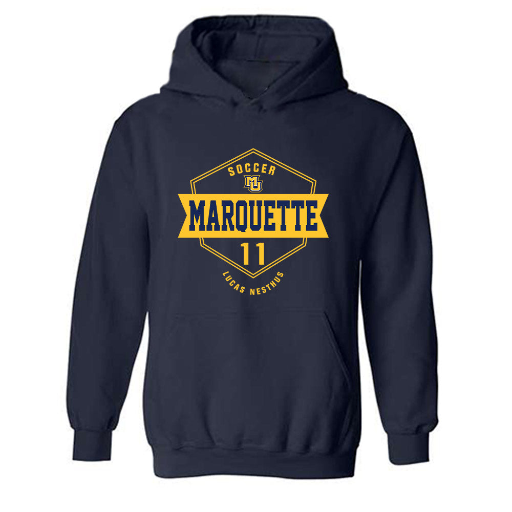 Marquette - NCAA Men's Soccer : Lucas Nesthus - Fashion Shersey Hooded Sweatshirt-0