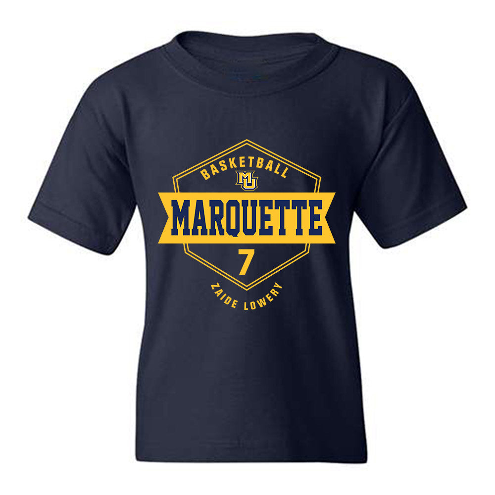 Marquette - NCAA Men's Basketball : Zaide Lowery - Fashion Shersey Youth T-Shirt-0