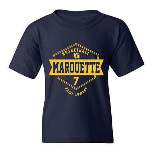 Marquette - NCAA Men's Basketball : Zaide Lowery - Fashion Shersey Youth T-Shirt-0