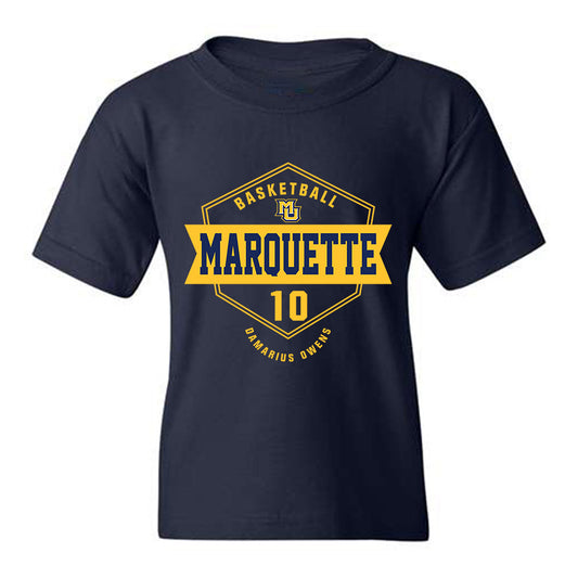 Marquette - NCAA Men's Basketball : Damarius Owens - Youth T-Shirt