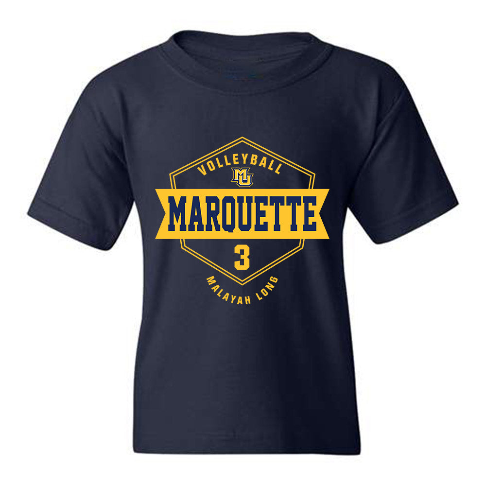 Marquette - NCAA Women's Volleyball : Malayah Long - Fashion Shersey Youth T-Shirt