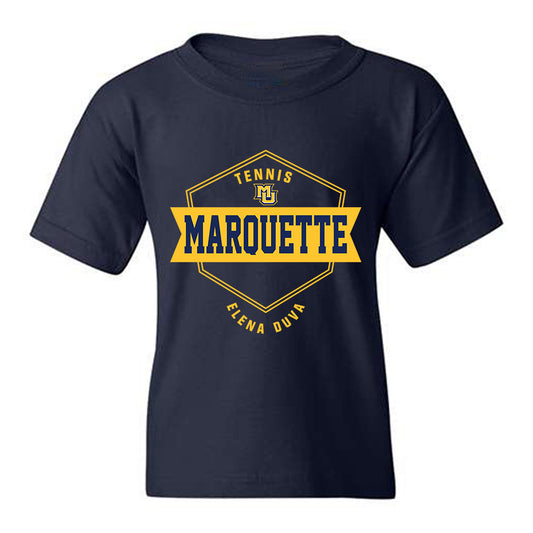 Marquette - NCAA Women's Tennis : Elena Duva - Fashion Shersey Youth T-Shirt-0