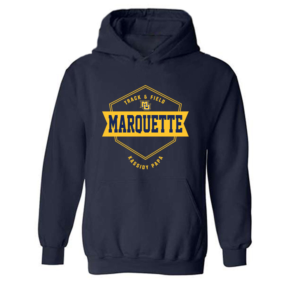Marquette - NCAA Women's Track & Field : Kassidy Papa - Fashion Shersey Hooded Sweatshirt-0