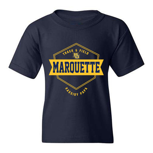 Marquette - NCAA Women's Track & Field : Kassidy Papa - Fashion Shersey Youth T-Shirt-0