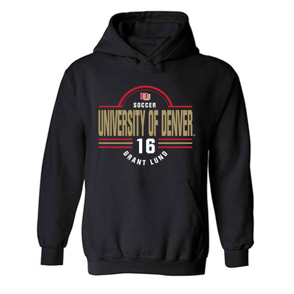 DU - NCAA Men's Soccer : Grant Lund - Classic Fashion Shersey Hooded Sweatshirt