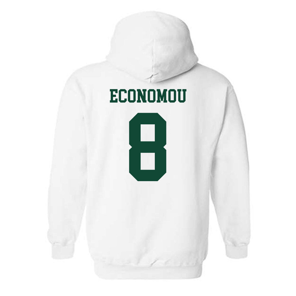 Hawaii - NCAA Men's Basketball : AJ Economou - Classic Shersey Hooded Sweatshirt-1