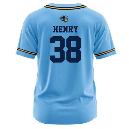 AU - NCAA Baseball : Will Henry - Light Blue Jersey-1