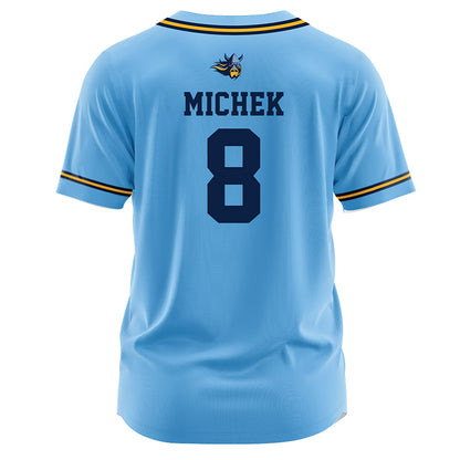 AU - NCAA Baseball : Ashton Michek - Light Blue Jersey