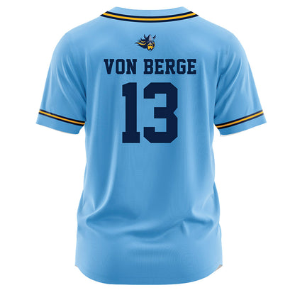 AU - NCAA Baseball : Logan Von Berge - Light Blue Jersey