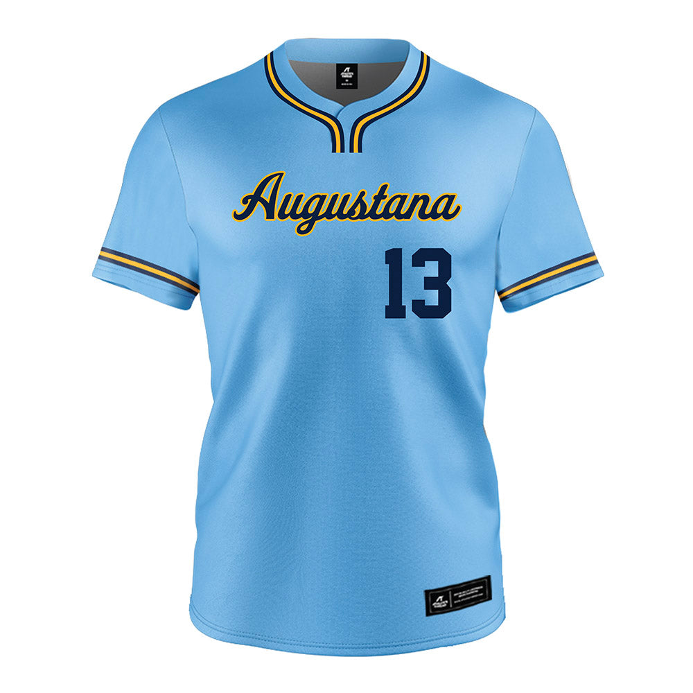 AU - NCAA Baseball : Logan Von Berge - Light Blue Jersey