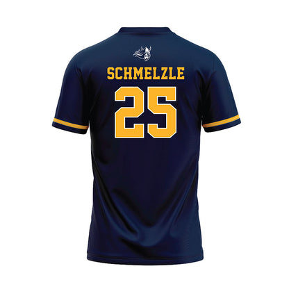 AU - NCAA Baseball : Cal Schmelzle - Navy Baseball Jersey-1