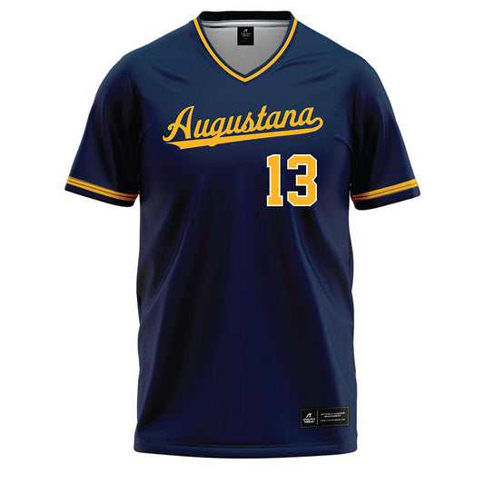 AU - NCAA Baseball : Logan Von Berge - Navy Baseball Jersey