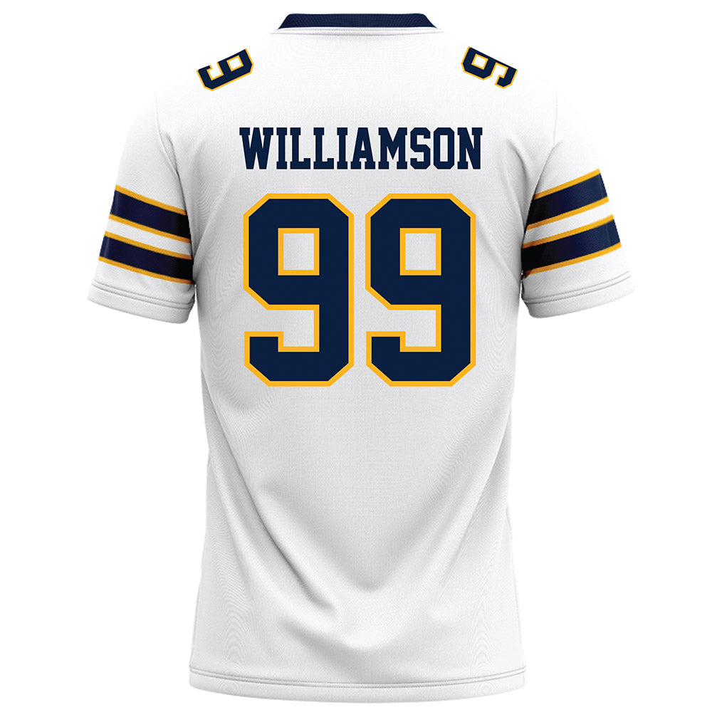 AU - NCAA Football : Khadin Williamson - White Football Jersey-1
