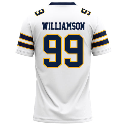 AU - NCAA Football : Khadin Williamson - White Football Jersey-1