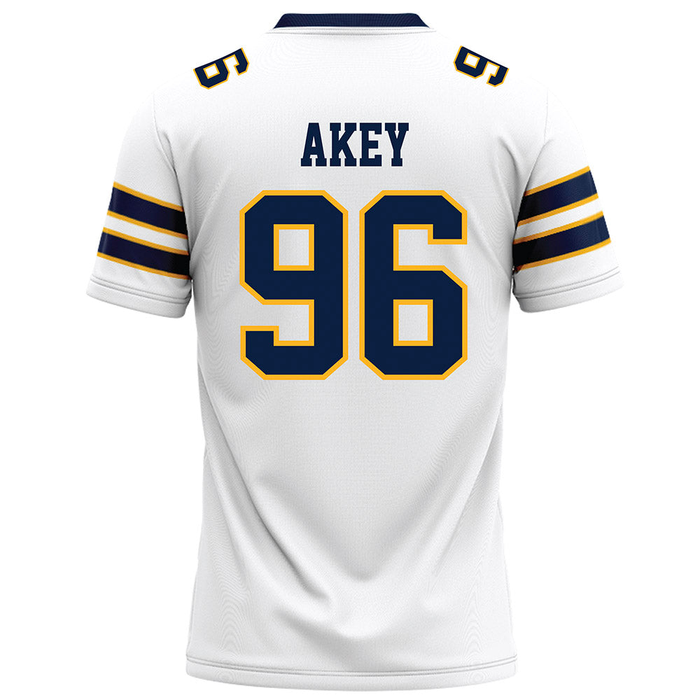 AU - NCAA Football : Connor Akey - White Football Jersey-1
