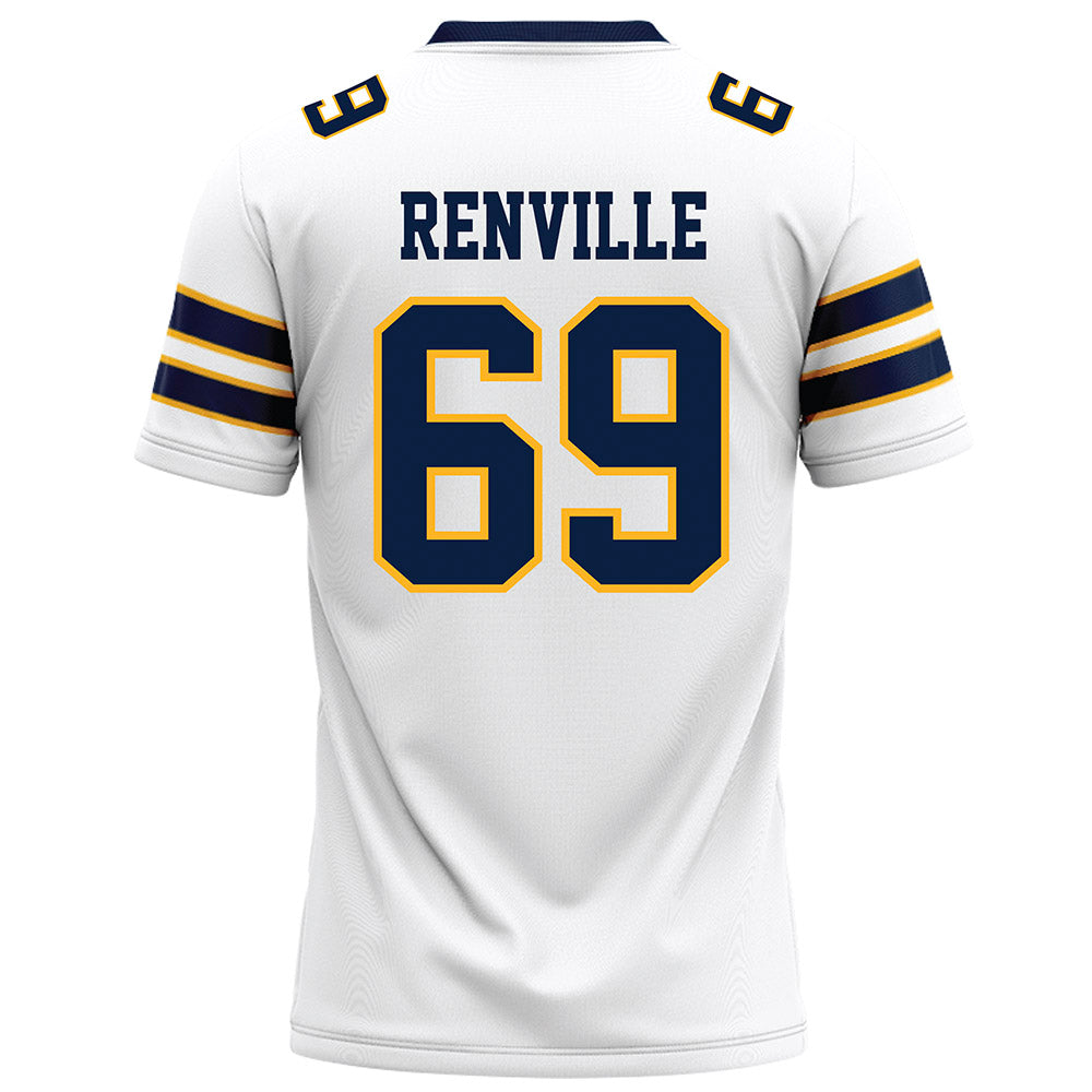 AU - NCAA Football : Elliott Renville - White Football Jersey-1