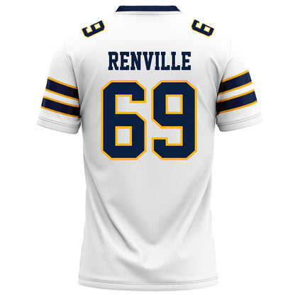 AU - NCAA Football : Elliott Renville - White Football Jersey-1