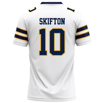 AU - NCAA Football : Adam Skifton - White Football Jersey-1