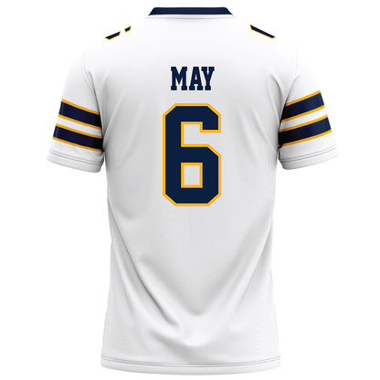 AU - NCAA Football : Neal May - White Football Jersey-1