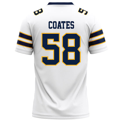 AU - NCAA Football : Wes Coates - White Football Jersey-1