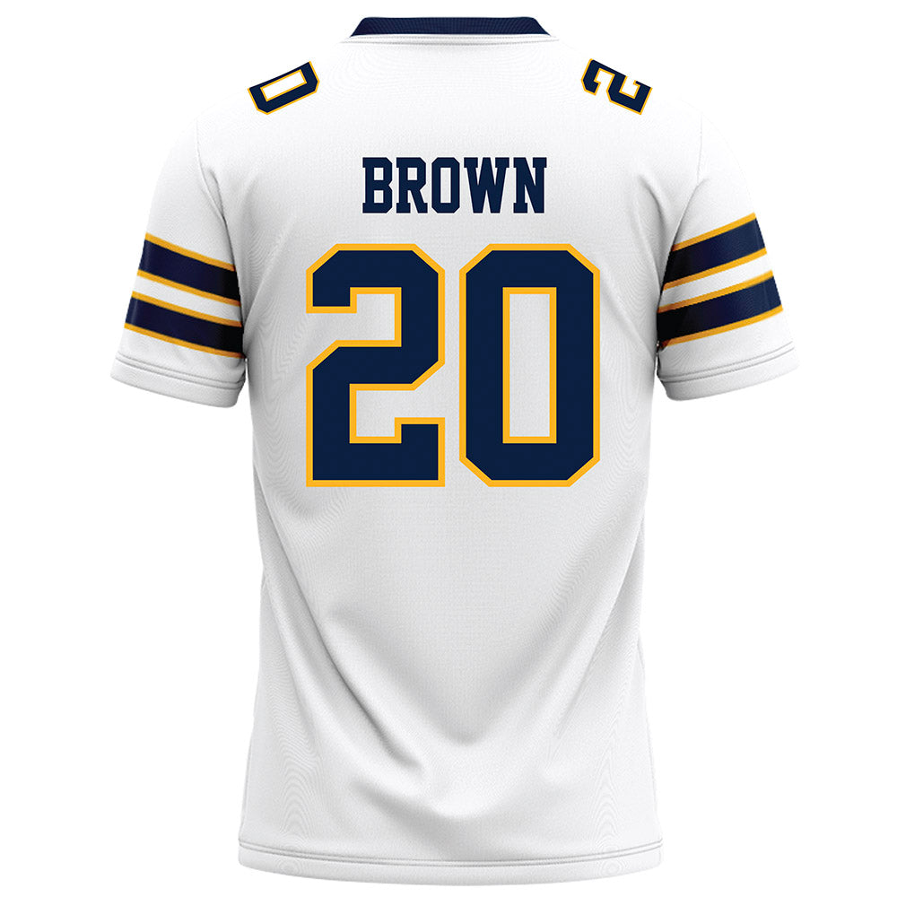 AU - NCAA Football : Dante Brown - White Football Jersey-1