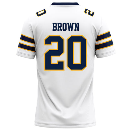 AU - NCAA Football : Dante Brown - White Football Jersey-1