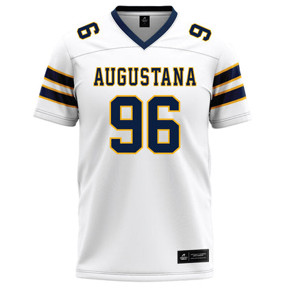 AU - NCAA Football : Connor Akey - White Football Jersey-0
