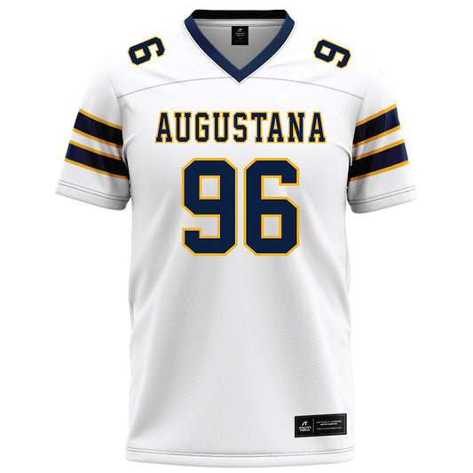 AU - NCAA Football : Connor Akey - White Football Jersey-0
