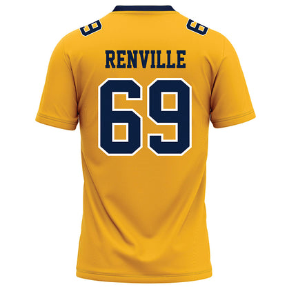 AU - NCAA Football : Elliott Renville - Gold Football Jersey-1