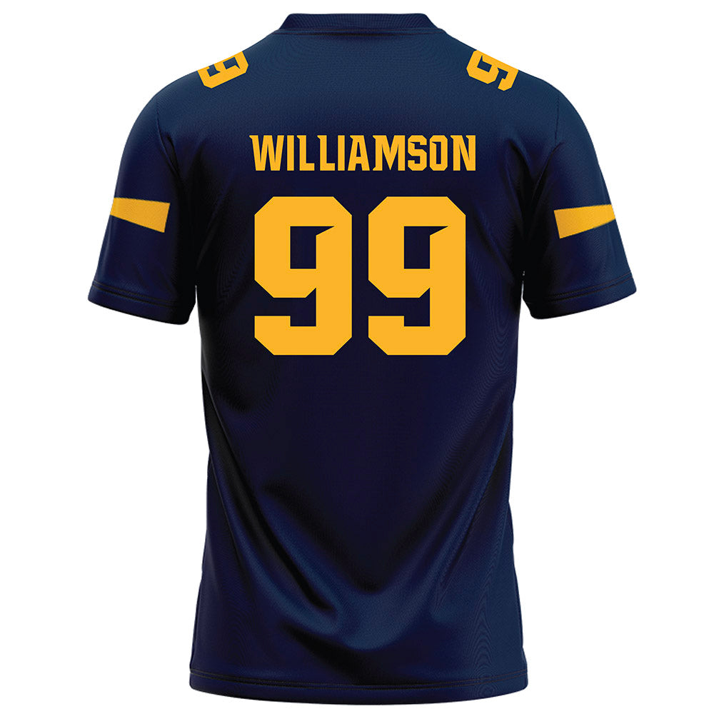 AU - NCAA Football : Khadin Williamson - Navy Football Jersey-1