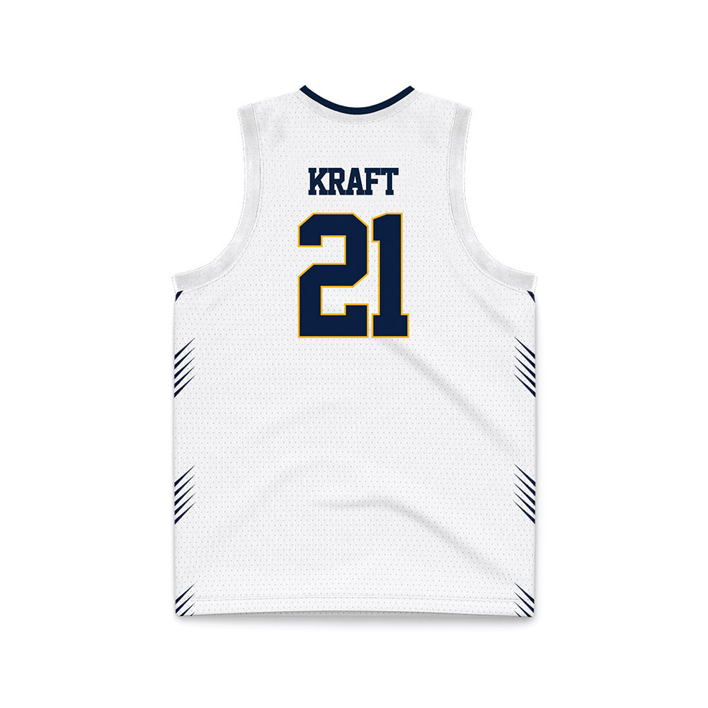 AU - NCAA Men's Basketball : Conner Kraft - White Basketball Jersey