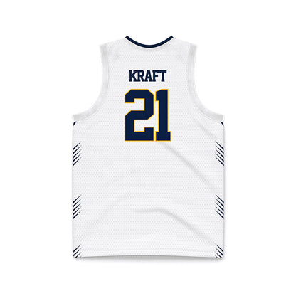 AU - NCAA Men's Basketball : Conner Kraft - White Basketball Jersey