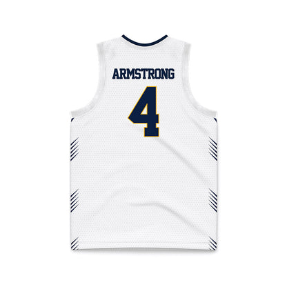 AU - NCAA Men's Basketball : Cj Armstrong - White Basketball Jersey-1