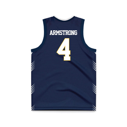 AU - NCAA Men's Basketball : Cj Armstrong - Navy Basketball Jersey-1