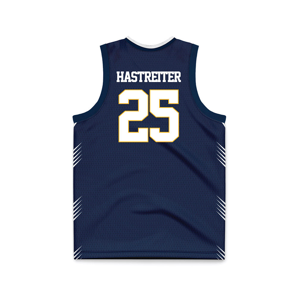 AU - NCAA Men's Basketball : Jack Hastreiter - Navy Basketball Jersey-1
