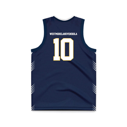 AU - NCAA Men's Basketball : Amari Westmoreland-Vendiola - Navy Basketball Jersey-1