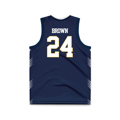 AU - NCAA Men's Basketball : Hayden Brown - Navy Basketball Jersey-1