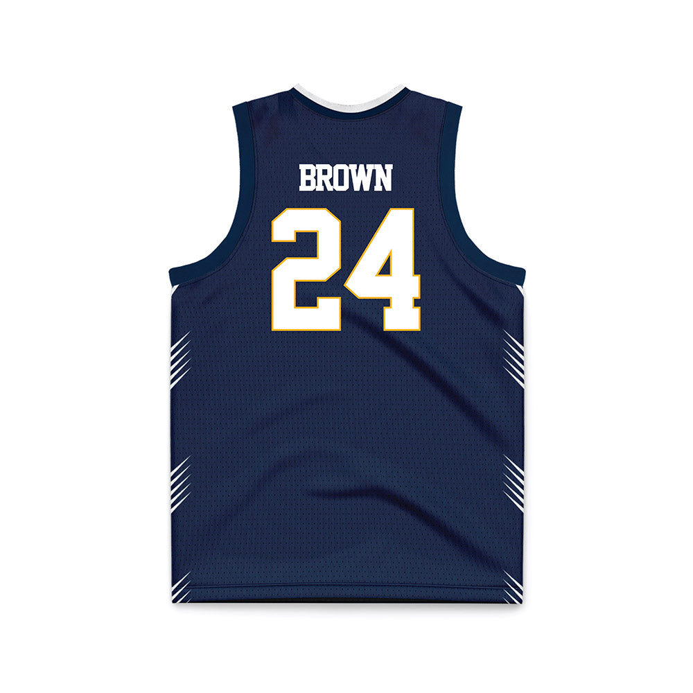 AU - NCAA Men's Basketball : Hayden Brown - Navy Basketball Jersey-1