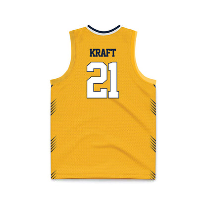 AU - NCAA Men's Basketball : Conner Kraft - Gold Basketball Jersey